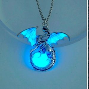 Illuminated glowing dragon necklace